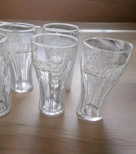 Coca cola glasses clear - 4x,