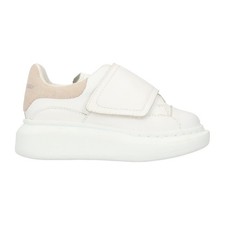 ALEXANDER MCQUEEN Trainers Girls Strap White Pink Beige Sneaker UK7 RRP 270