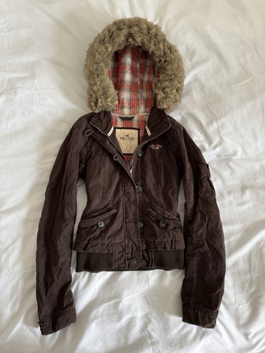 Vtg y2k hollister brown parka - y2k,