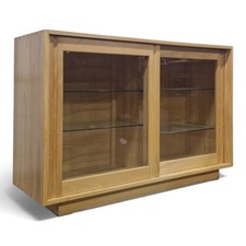 Ercol Glazed Cabinet Light Elm