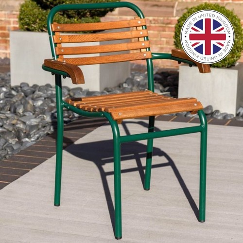 Green outdoor stacking - green, chair