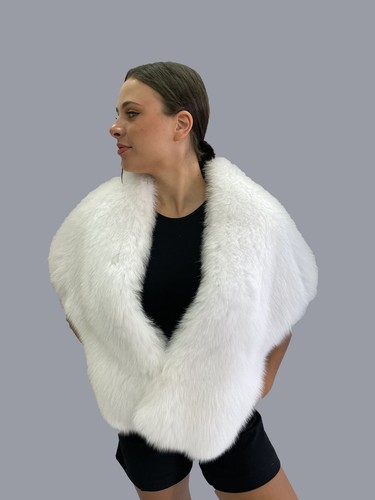 Real fur fox etol white - fur, in