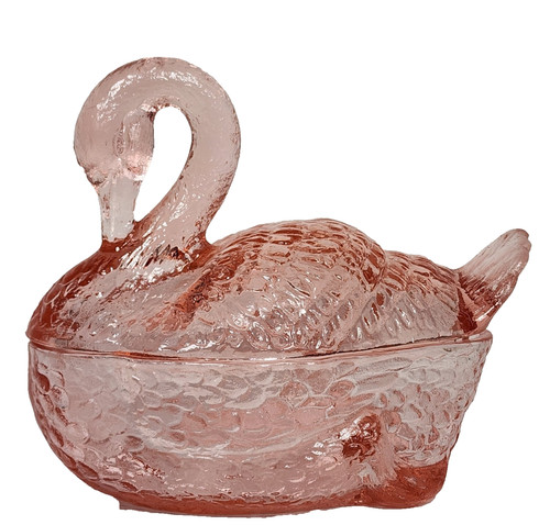 Vintage pink pressed glass - pink,