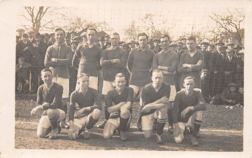 Postcard football team - , line