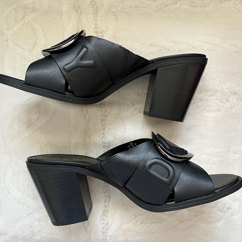 Dkny black leather - black, heel