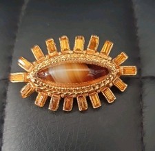 Vintage Faux Agate  Brooch