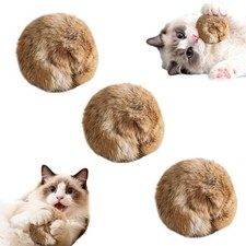 Rabbit Fur Ball Cat Toy, Soft