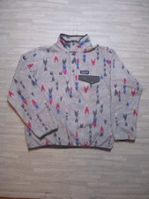 Patagonia Synchilla Fleece Womens Medium Grey Micro Snap T Pullover 25455