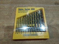 C.K. HSS DRILL BITS SET OF THIRTEEN 2mm - 8mm NEW OLD STOCK BOXED