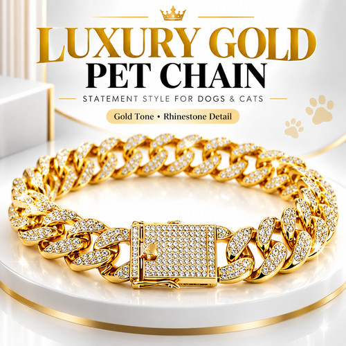 Luxury dog gold chain - luxury,