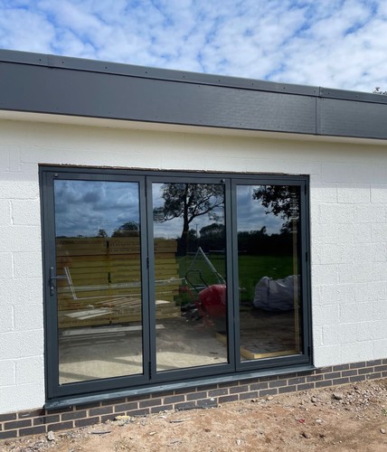 Aluminium fold doors - aluminium, 3m