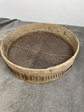 Vintage Wooden Potato Riddle Garden Sieve