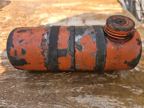 Vintage orange fuel tank - vintage,