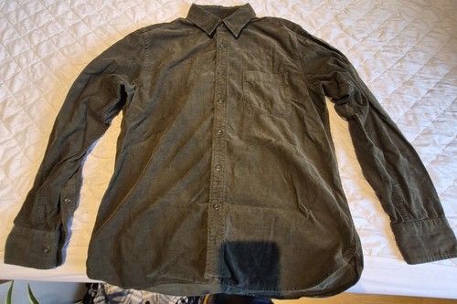 Uniqlo green corduroy - corduroy, small