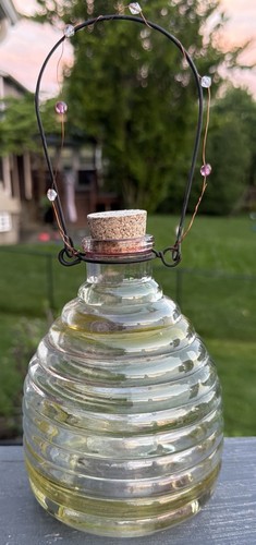 Yellow glass bee - glass,
