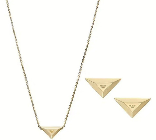Emporio armani gold necklace - necklace, &