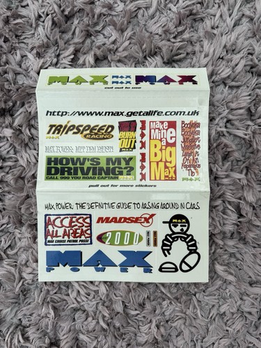 Max power sticker sheet decals - max,