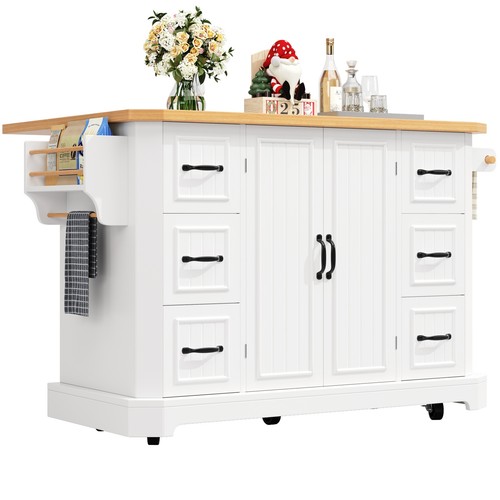 Mobile kitchen island cart - island, w/