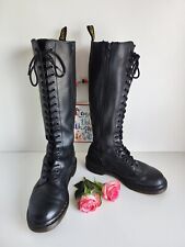 Dr Doc Martens 20 hole 1b60 black knee high tall leather boots UK 5 EU 38 US 7