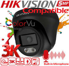 HIKVISION COMPATIBLE ColorVu 5MP Home CCTV Outdoor  Camera Audio In Night Vision
