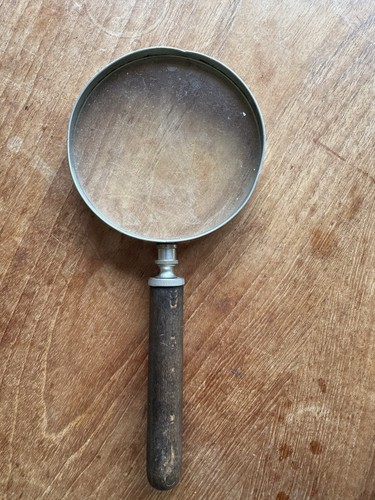 Antique magnifying glass - magnifying, heavy