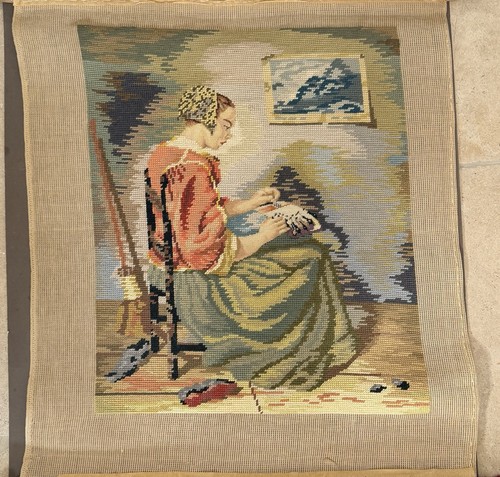 Vintage completed needlepoint - vintage,