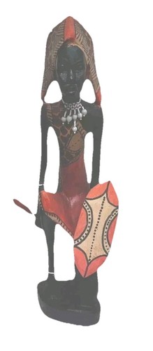 Wooden figure kneeling - wooden, ‘’kneeling
