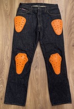 Mens Hood KTech Motorcycle Jeans Motorbike D30 Armour Aramid Lining Made England