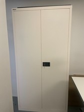 Bisley Regular Door Cupboard Steel 3 Shelves Lockable 914 x 400 x 1,806 mm Grey