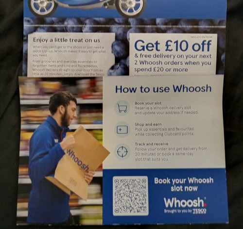 Whoosh off discount - whoosh, £10