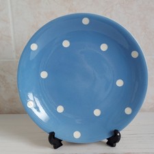 T G Green Pottery Blue Domino