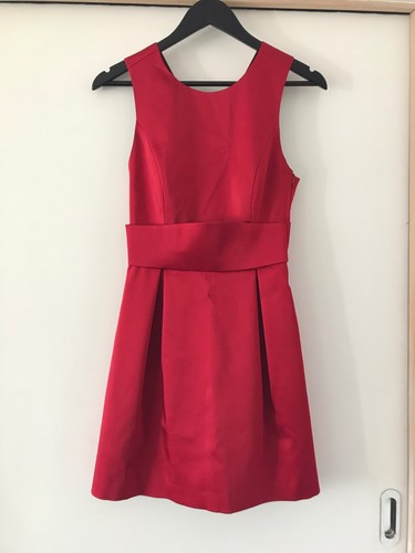 Zara red satin skater line - skater,