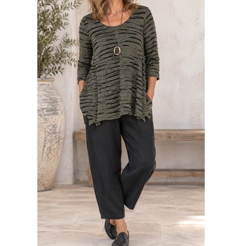 Habitat green black striped - green,