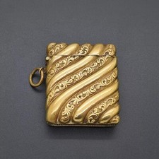 Antique Brass Vesta Case Match