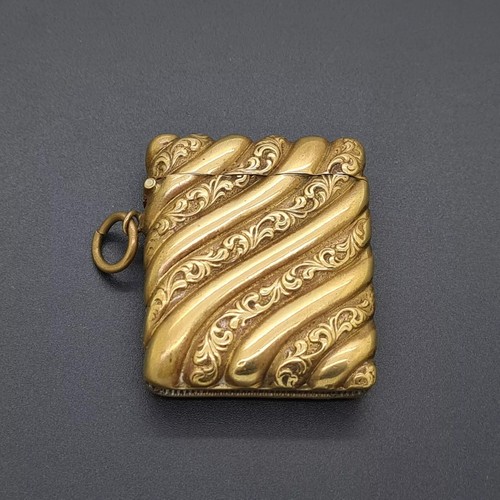 Antique brass vesta case match - antique,