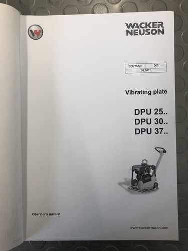 Wacker dpu25 dpu30 dpu37 - wacker,