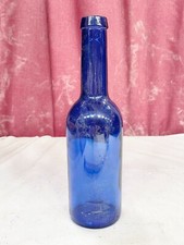 VINTAGE COBALT BLUE GLASS BOTTLE JOHN HARVEY HOME DECOR