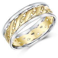 9ct Two Colour Yellow Gold &
