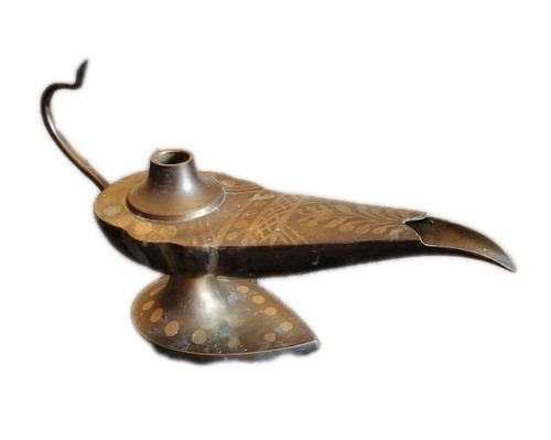 Vintage brass metal aladdin - vintage,