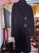 Chocolate brown chunky wool mix quirky coatigan,cardigan,knitted coat.boho,hippy