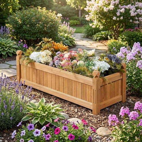 Wooden raised vegetable - wooden,
