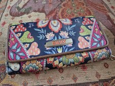 Oilily Purse Wallet Floral Trifold Coin Zipped 
