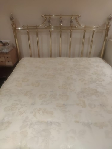 Antique brass bed - bed, king