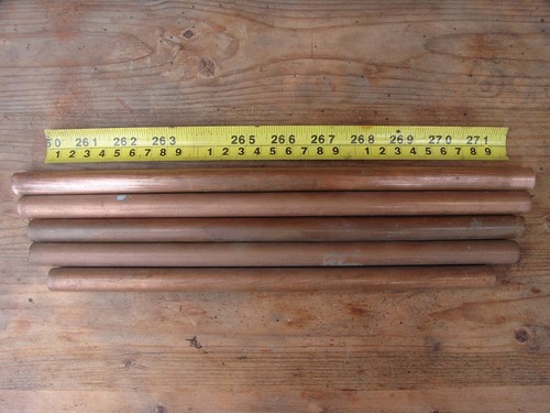 New copper pipe - 15mm, diameter