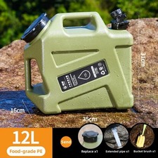 Camping Hiking Tap Carry Tank Container Storage 12L Drinking Water Bottle Bucket
