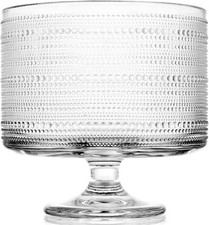 Glass Trifle Bowl with Pedestal 3250ml Footed Dessert Serving Dish Vintage Retro