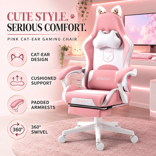Dowinx pink cat ear - ear, gaming