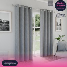 Grey 46x54 eyelet curtains - 46x54",