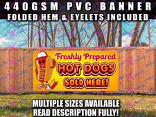 HOT DOGS BANNER SIGN SIGNS