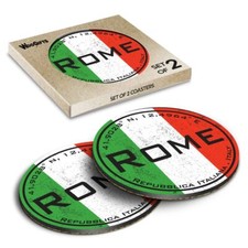 Round MDF Coaster Rome Italy